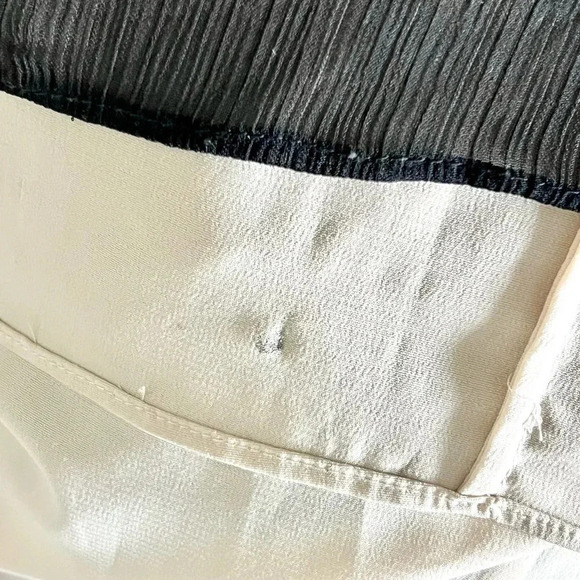 Alice + Olivia Kye Chiffon Lace Front Sheer Black & Nude Long Sleeve‎ Maxi Dress - Picture 13 of 15